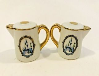 Vintage Disneyland Salt And Pepper Shakers Coffee Pot Teapot 2 Inch