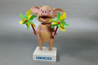 Rare Geico Maxwell The Pig Bobblehead Standing Sculpture Advertising Statue 2013