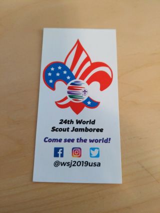 2019 World Scout Jamboree Sticker Wsj Bsa Boy Scouts Of America Usa 24th
