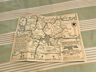 Scarce 1930 - 40 Texaco Map Yellowstone National Park Wy Waterton Glacier Park Mt