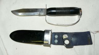 Us Divers Vulcan Sea Hunt Vintage Scuba Knife With Belt Sheath