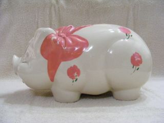 Vintage Collectible Large Ceramic Pig Piggy Bank