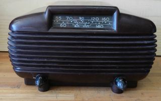 1951 Vintage Airline Tube Bakelite Radio Model 15gcb - 1583 In