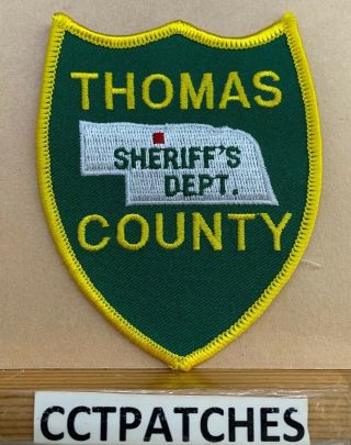 Thomas County,  Nebraska Sheriff (police) Shoulder Patch Ne