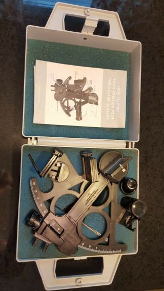 1970s Davis Mark 15/20 Master Sextant With Instruction Booklet And Case