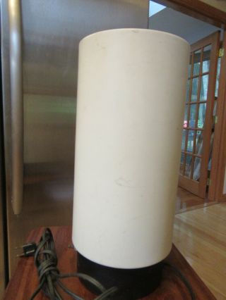 Vintage Mid Century Lightolier Cylinder Floor Lamp White 13 " Tall 6 " Diam