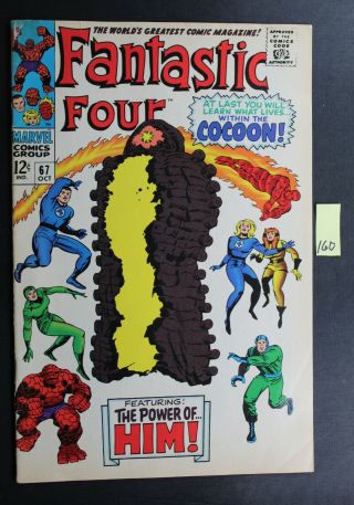 Vintage 1967 Marvel Comic - Fantastic Four - Vol.  1 67 - 1st Appearance Of Him