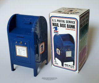 Vintage Us Postal Service Usps Mail Box Bank - All Steel - Locking -
