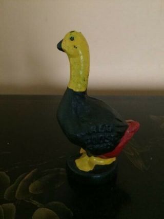 Vintage Red Goose Shoes Small Cast Iron Still Bank/ Cast Iron Coin Bank