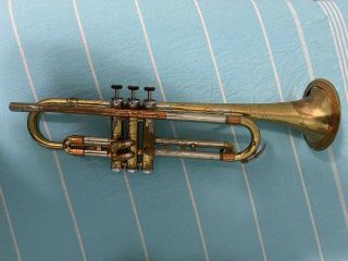Vintage Getzen Deluxe Tone Balanced Trumpet With Copper And Brass - Plays