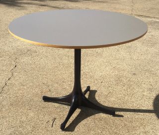 George Nelson Pedestal Coffee Table For Herman Miller (plum Base) Medium Top
