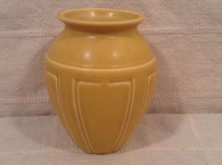 Vintage Rookwood Pottery Matte Yellow Vase C.  1930 2374 6 1/2 "