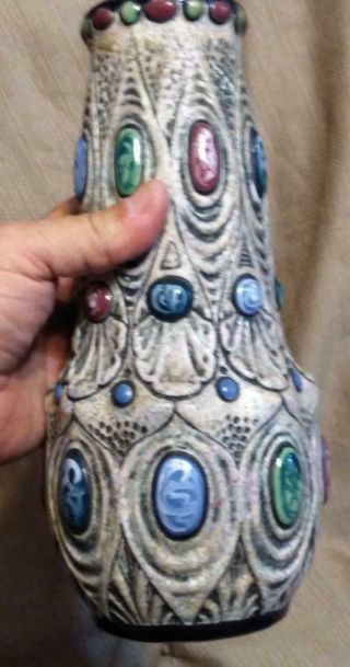 Old Vintage Czech Czechoslovakian Ceramic Pottery Mcm Mid Century Modern Vase