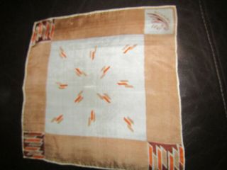 Vintage Ladies Handkerchief Japanese Silk 1933 Chicago World ' s Fair 11 