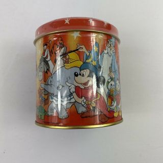 Vintage Walt Disney Productions Donald Duck Tin Bank W/ Candy Still