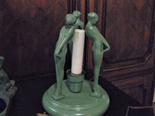 Vintage 3 Nudes Art Deco Frankart Sarsaparilla Lamp