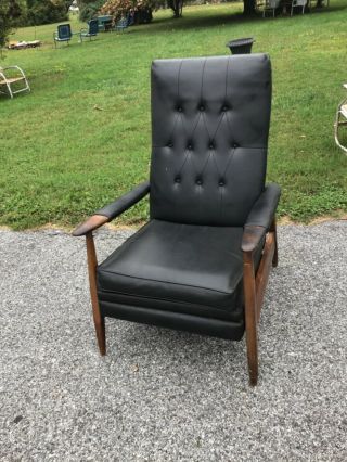 Vtg Mid Century Danish Mcm Atomic Slat Back Lounge Chair Circa 1950s Pickup Pa