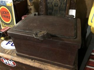 Wells Fargo Strong Box - 19th Century Cast Iron - Weight - 50lbs