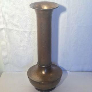 Roycroft “american Beauty " Hand Hammered Copper Vase 19”