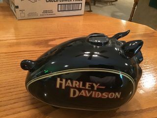 Harley - Davidson® Ceramic Classic Tank Hog Bank - Glossy Black Finish
