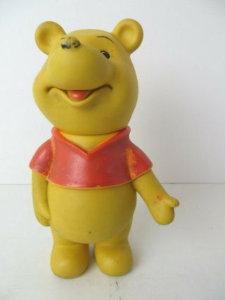 Vtg Walt Disney Winnie The Pooh Rubber Squeak Toy Approx 7.  75 " Tall 3709