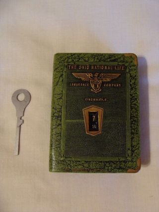 Vintage The Ohio National Life Insurance Company Book Bank/calendar With Key