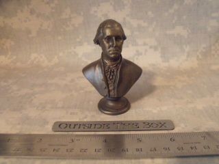 George Washington - Mini Bust / Statue : 3 " High / Bronze