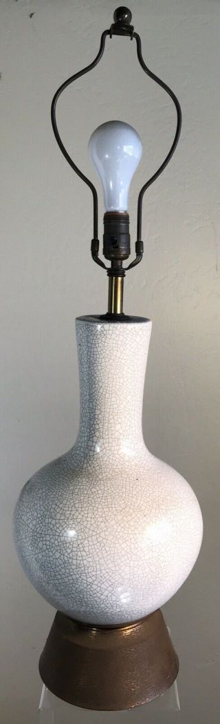 Vintage Ceramic Pottery Table Lamp Paul Laszlo Mid Century Danish Modern