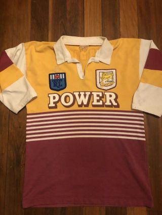 Vintage 1989 Nswrl Brisbane Broncos Rugby League Jersey