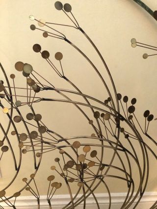 Curtis Jere Vintage Raindrops Swirl Metal Wall Sculpture Signed 1981 Eames Era