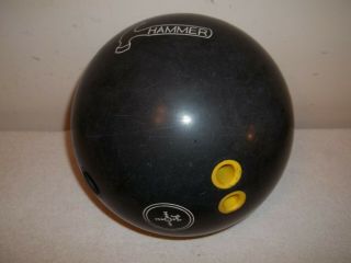 Vintage Hammer Fab Black Bowling Ball Urethane 14 Lb