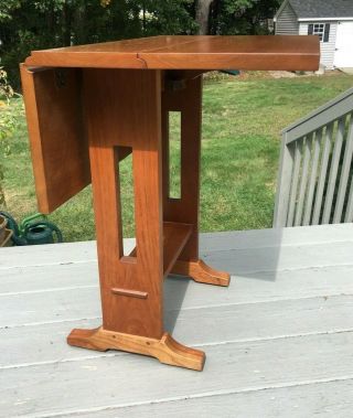 Rare Stickley Mission Cherry Drop Leaf Arts & Crafts Occasional Table 91 - 509