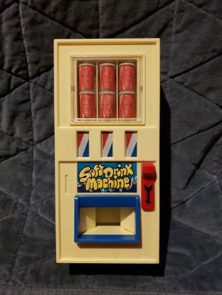 Coca Cola Toy Vending Machine Vintage 1980 Soft Drink Machine Plastic
