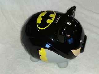 Batman DC Comics Ceramic Coin Piggy Bank Fab Starpoint Pig Novelty w/ Stopper 2