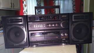 Vtg Sony Cfs - Kw100s Fm/sw1/sw2/mw Radio Shortwave Dual Cassette Player Recorder