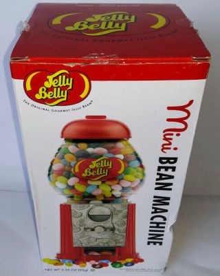 Jelly Belly Mini Bean Machine Metal Dispenser Glass Globe Coins Candy