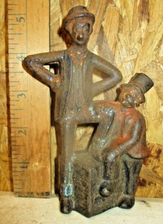 Great Old Cast Iron " Mutt & Jeff " Penny Bank 1912 - 1931