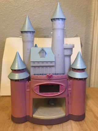 Disney Princess Cinderella Castle Dancing Storyteller Light - Up Alarm Clock Blue