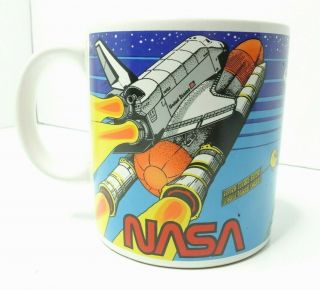 Vintage 1988 Nasa Kennedy Space Center Spaceport Usa Coffee Mug Cup