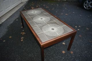 Mcm Danish Modern Rosewood Tile Coffee Table Mosaic 60 