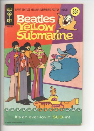 Beatles Yellow Submarine Gold Key Comic 1968 Vintage Giant Poster (j 1338)