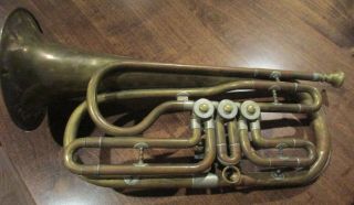 Vintage European Flugelhorn Brass Instrument