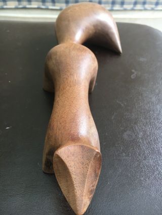 Alan Middleton Canada Carved Teak Fox/squirrel Sculpture 1960 