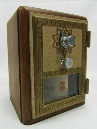 Vintage Us Post Office Coin Bank Le Combination Keyless Mail Lock Box Lockboxes