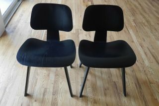 Herman Miller Eames Chair Black Dcw Mid Century Modern Mcm Pair