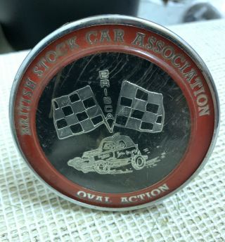 Brittish Stock Car Association Brisca Oval Action Vintage Badge