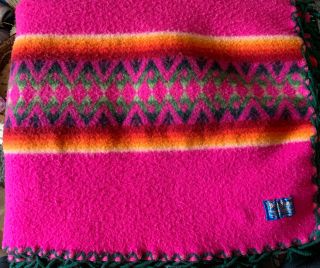 Vintage Beaver State Pendleton Wool Saddle Lap Blanket And Shawls Wool 40”x60”