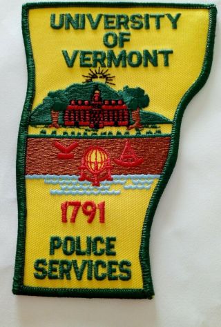 University Of Vermont Police Services Police Patch Vermont Police Patch