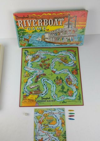 Vintage 60 ' s Disneyland Riverboat Game Walt Disney Productions Parker Brothers 3