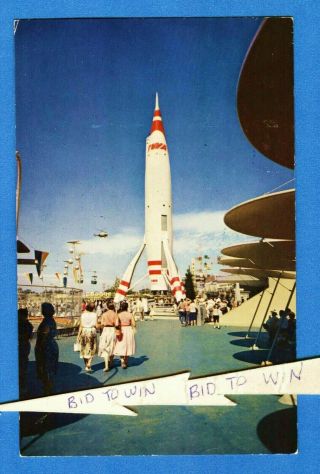 Walt Disney Disneyland Tomorrow Land Postcard Early 60.  S 3 1/2 X 5 1/2 Cool